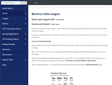 Tablet Screenshot of benicialittleleague.com